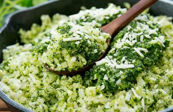 Рис с цветной капустой и соусом Песто — вкусный рецепт